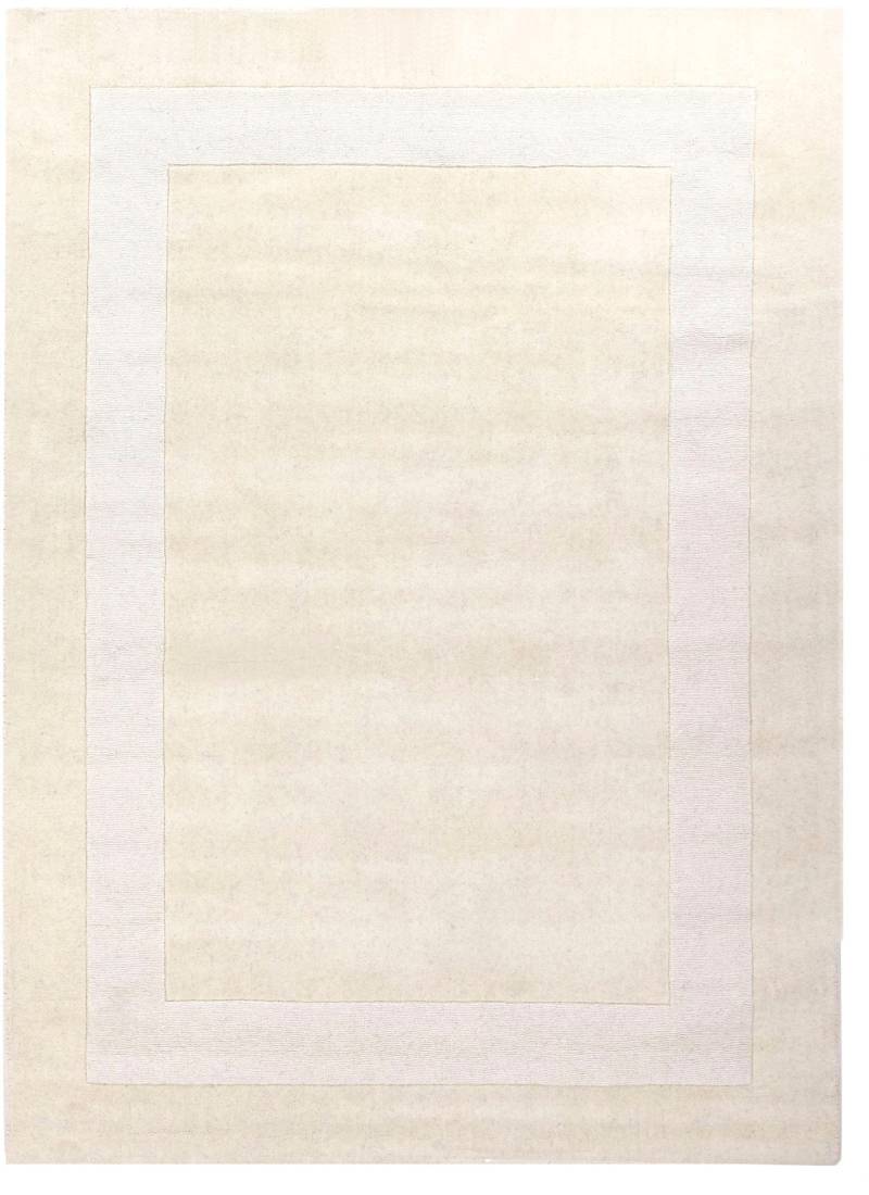 THEKO Wollteppich »USEDOM 8301«, rechteckig, 11 mm Höhe, Uni Farben, reine Wolle, handgetuftet, mit Bordüre von THEKO