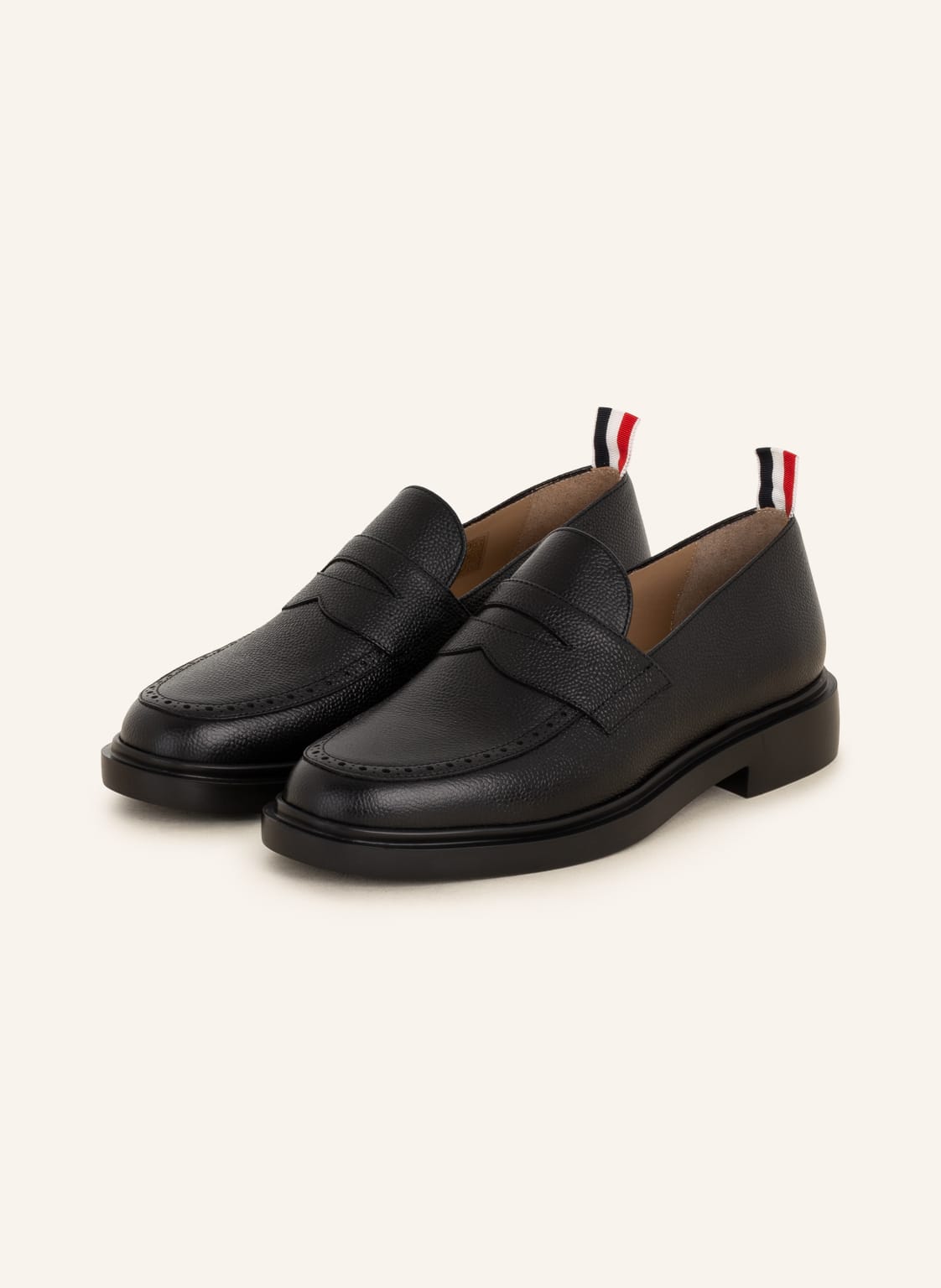 Thom Browne. Penny-Loafer schwarz von THOM BROWNE.