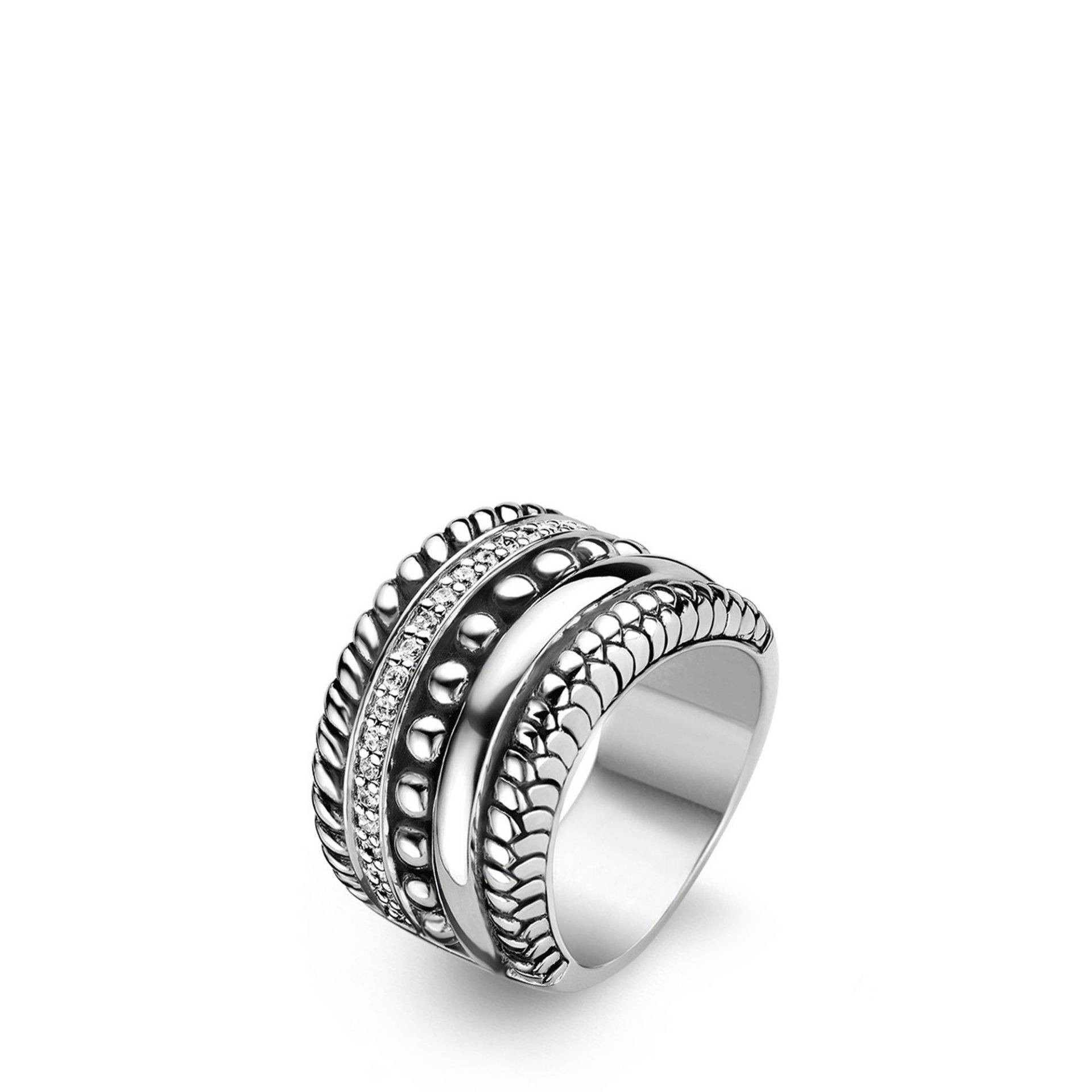 Ring Damen Silberfarben 58 von TI SENTO