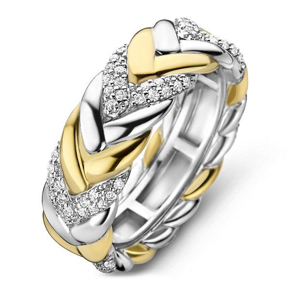 Ring Damen Zweifarbig 58 von TI SENTO