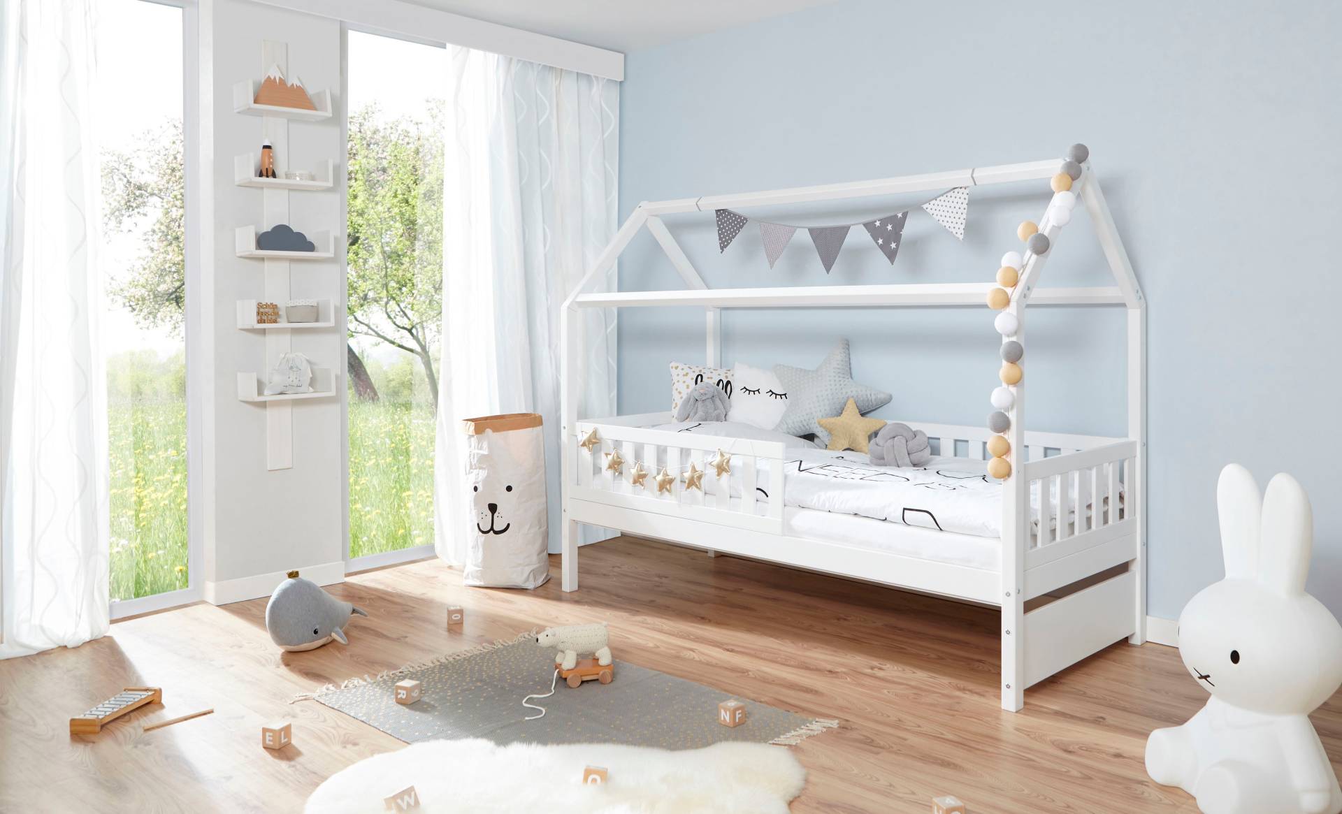 Ticaa Hausbett »Traumhaus«, Hausbett, aus Kiefer Massivholz, inkl. Rollrost Ticaa Hausbett »Traumhaus«, Hausbett, aus Kiefer Massivholz, inkl. Rollrost von TICAA