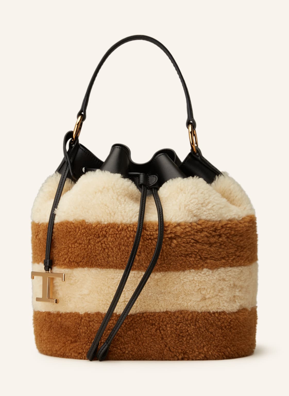 Tod's Beuteltasche Mit Lammfell braun von TOD'S