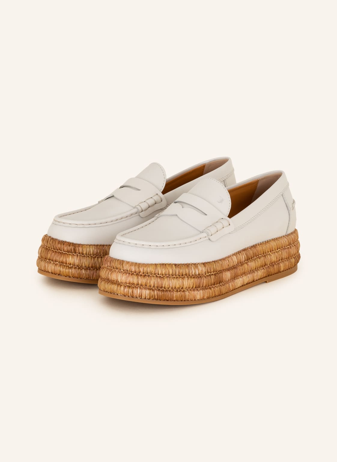 Tod's Plateau-Loafer weiss von TOD'S