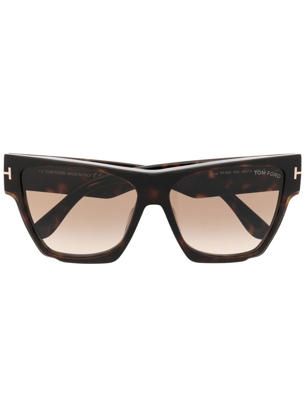 TOM FORD Eyewear Dove tortoise-shell square sunglasses - Brown von TOM FORD Eyewear