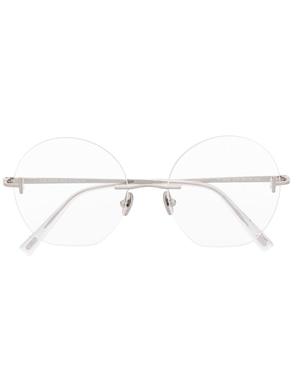 TOM FORD Eyewear FT5809 round glasses - Silver von TOM FORD Eyewear