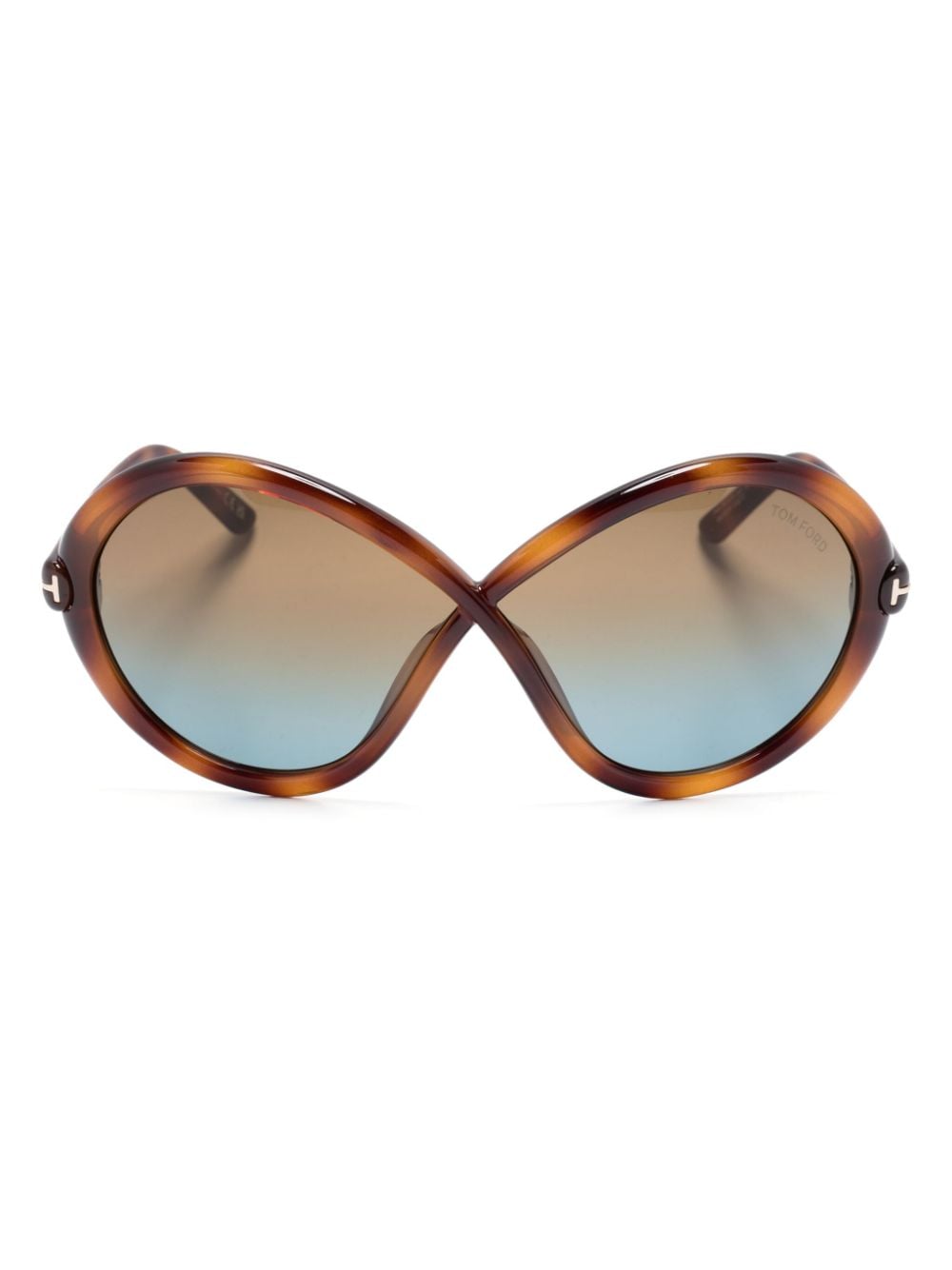 TOM FORD Eyewear Jada tortoiseshell butterfly-frame sunglasses - Brown von TOM FORD Eyewear