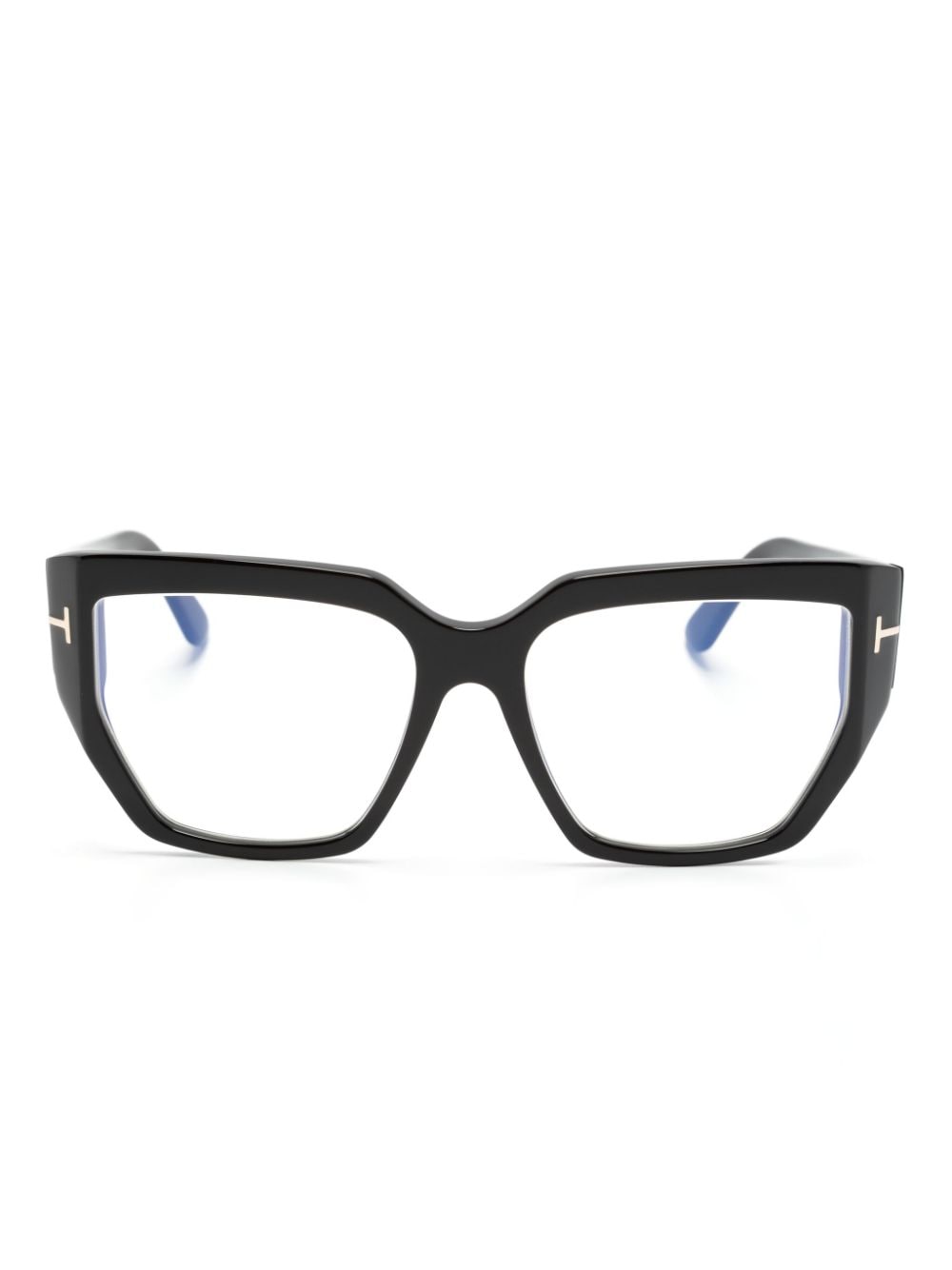 TOM FORD Eyewear geometric-frame glasses - Black von TOM FORD Eyewear