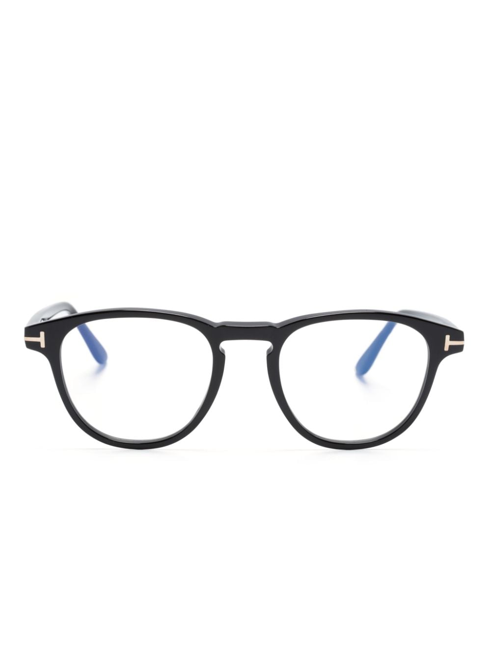 TOM FORD Eyewear logo-plaque square-frame glasses - Black von TOM FORD Eyewear