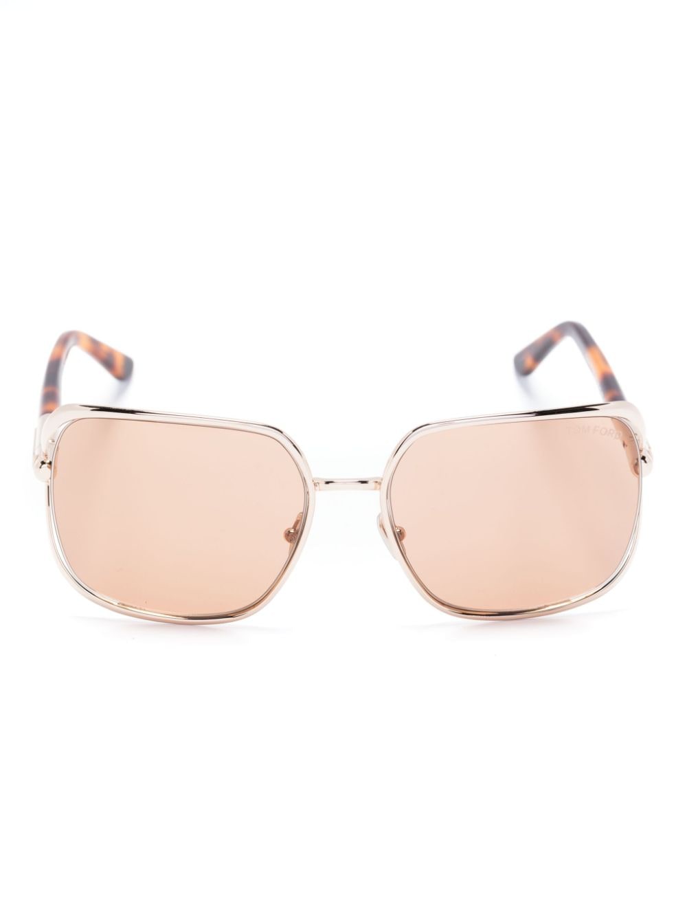 TOM FORD Eyewear oversized-frame metal sunglasses - Brown von TOM FORD Eyewear