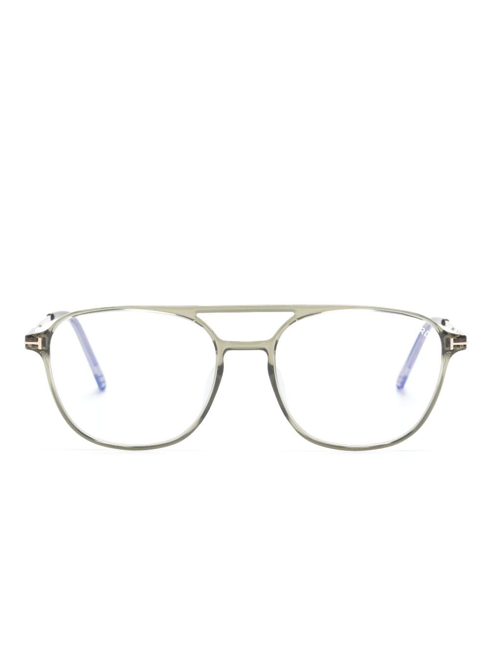 TOM FORD Eyewear thin-arms pilot-frame glasses - Grey von TOM FORD Eyewear