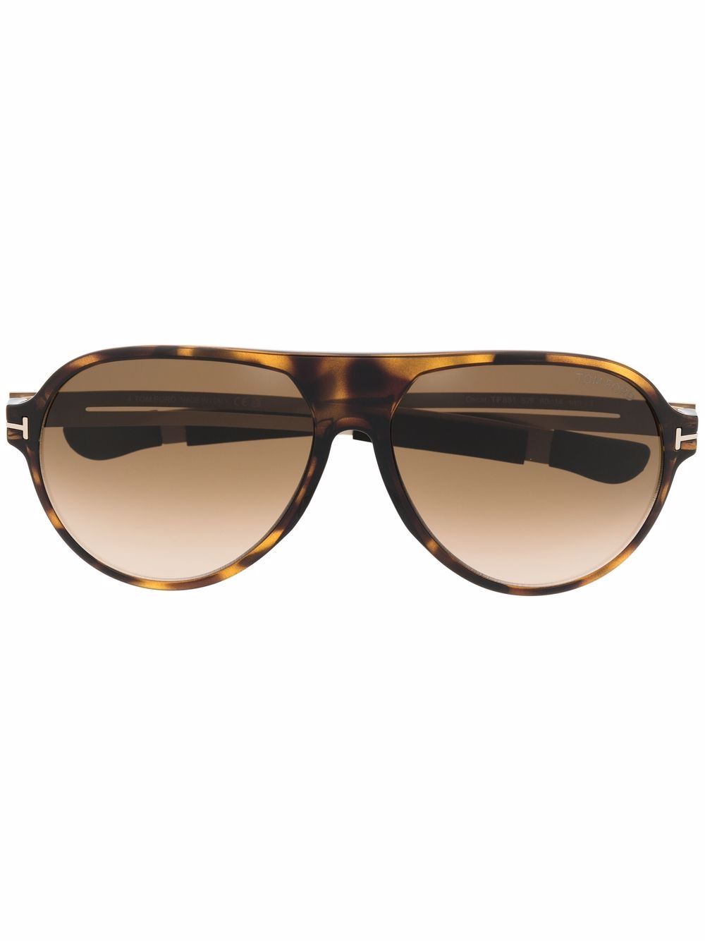 TOM FORD Eyewear tortoiseshell pilot-frame sunglasses - Brown von TOM FORD Eyewear