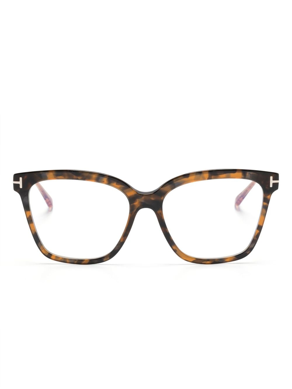 TOM FORD Eyewear tortoiseshell-effect cat-eye glasses - Brown von TOM FORD Eyewear