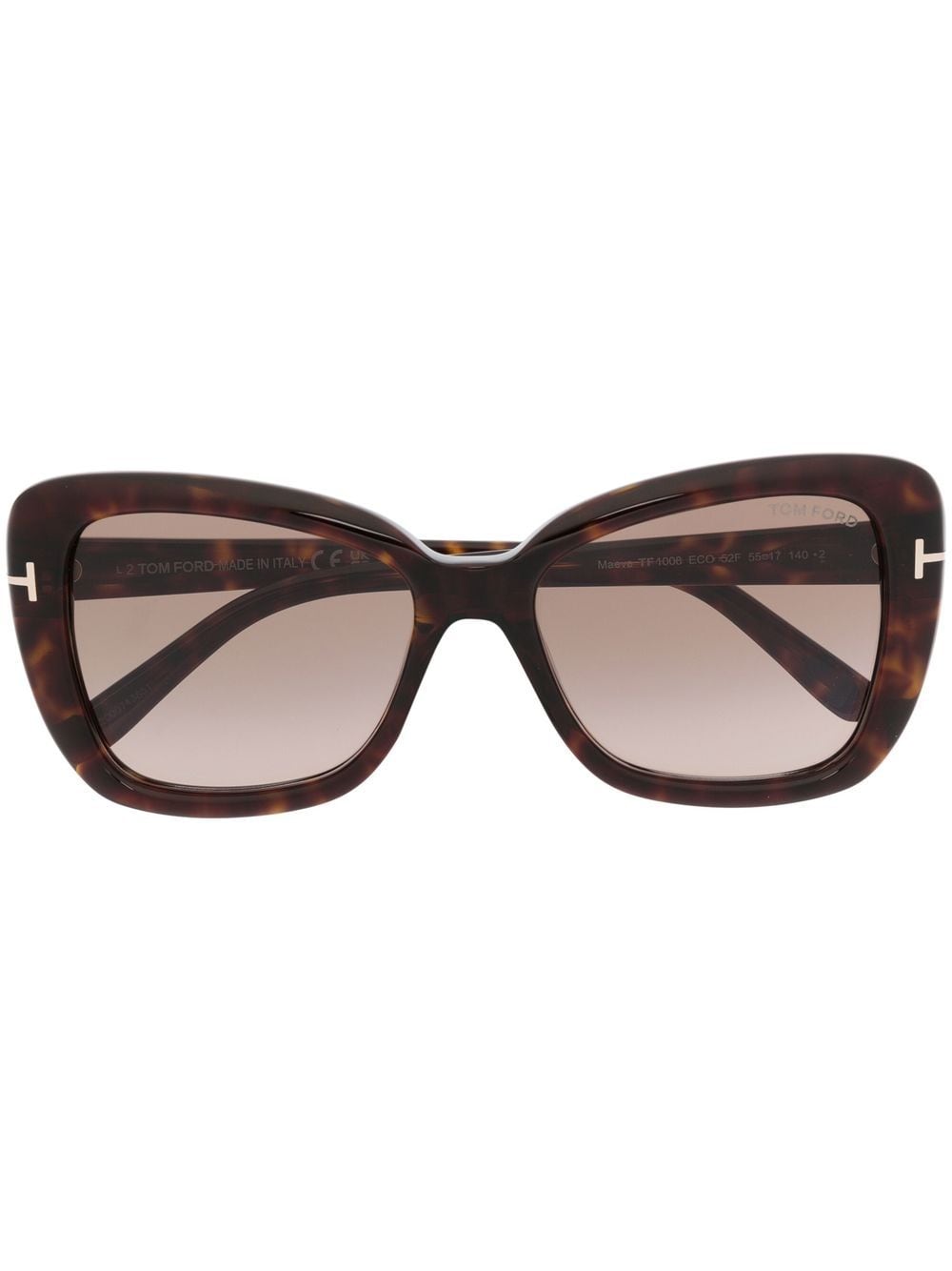 TOM FORD Eyewear tortoiseshell-effect sunglasses - Brown von TOM FORD Eyewear