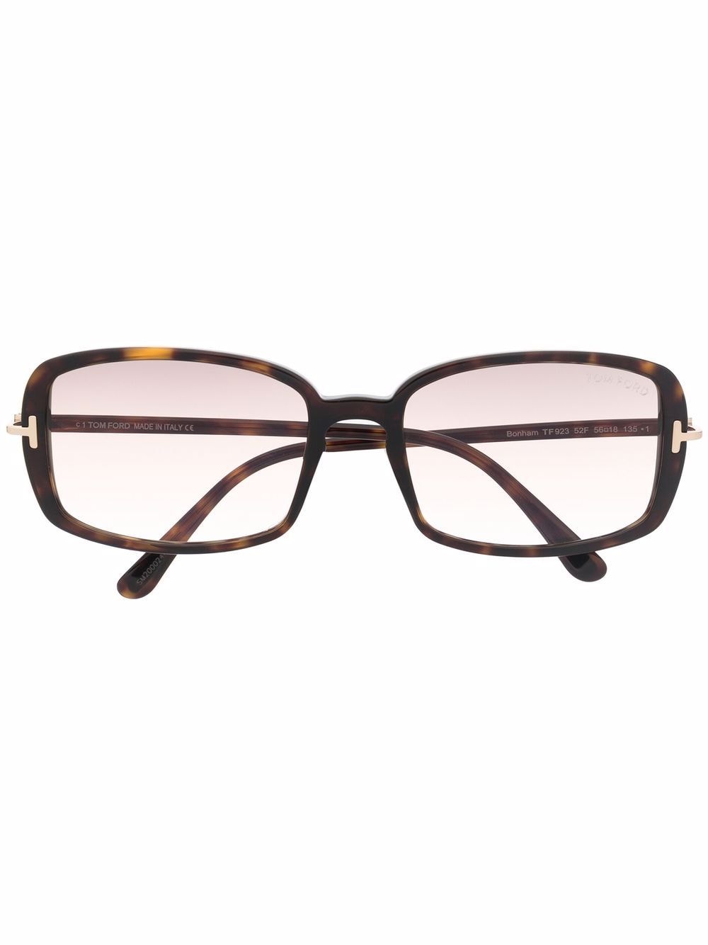 TOM FORD Eyewear tortoiseshell rectangular-frame sunglasses - Brown von TOM FORD Eyewear