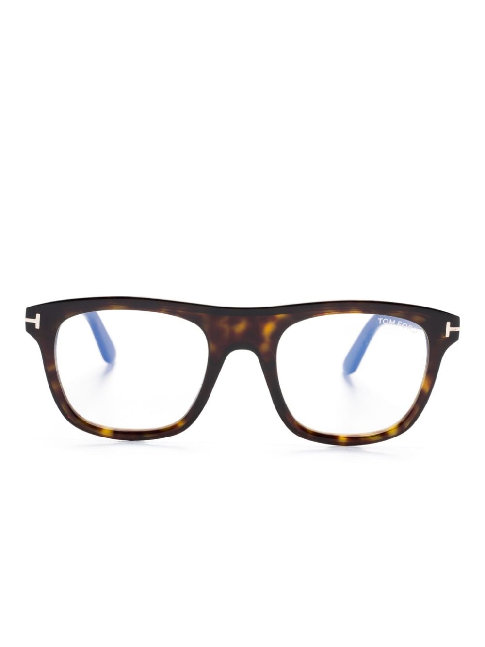 TOM FORD Eyewear tortoiseshell square-frame glasses - Brown von TOM FORD Eyewear