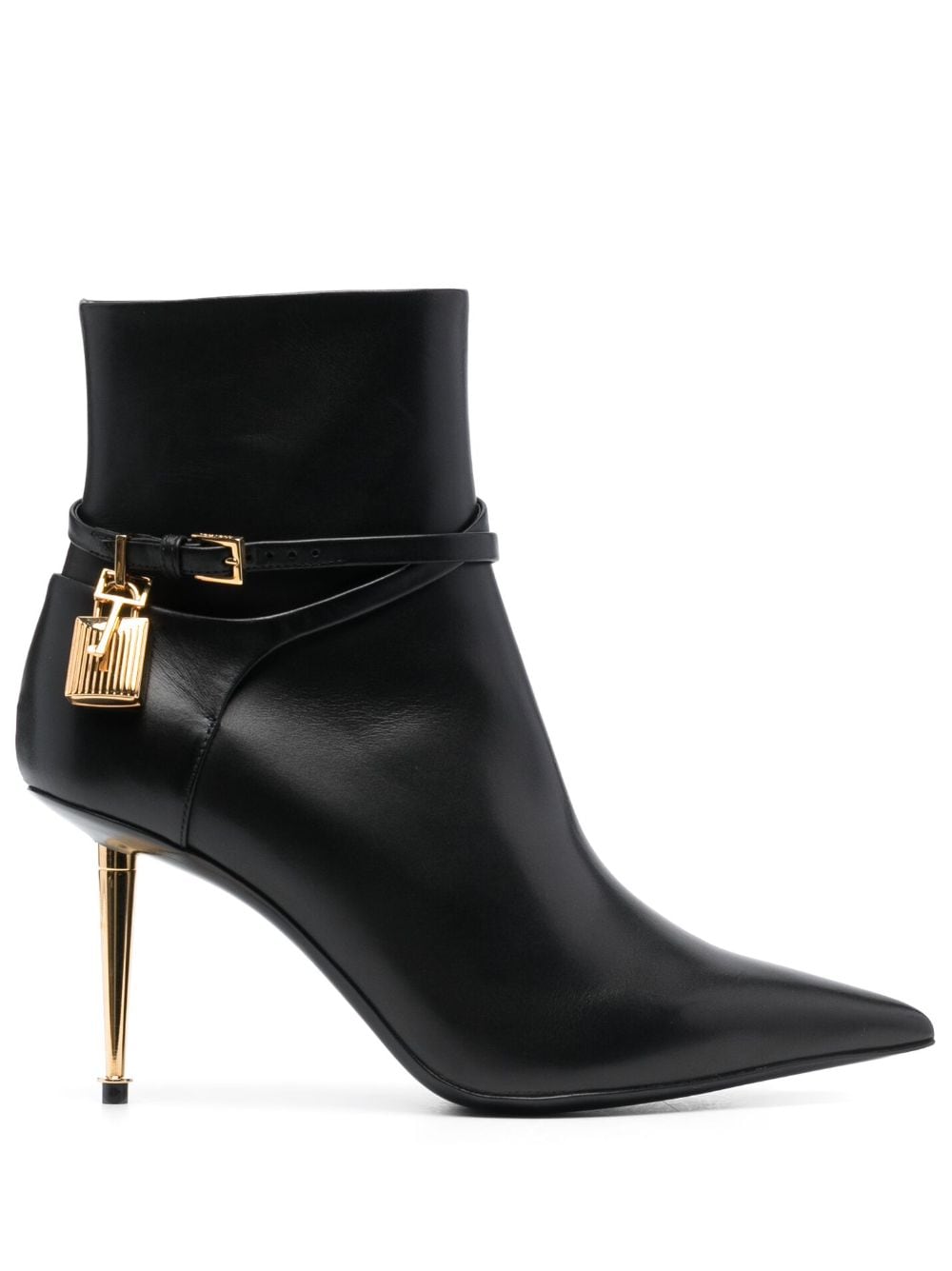 TOM FORD 80mm leather pointed-toe boots - Black von TOM FORD