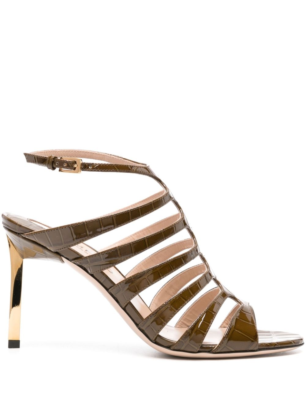 TOM FORD 95mm caged leather sandals - Green von TOM FORD