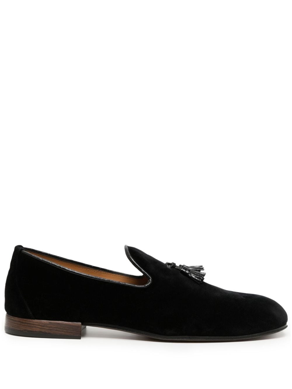 TOM FORD Nicolas tassel-detail velvet loafers - Black von TOM FORD