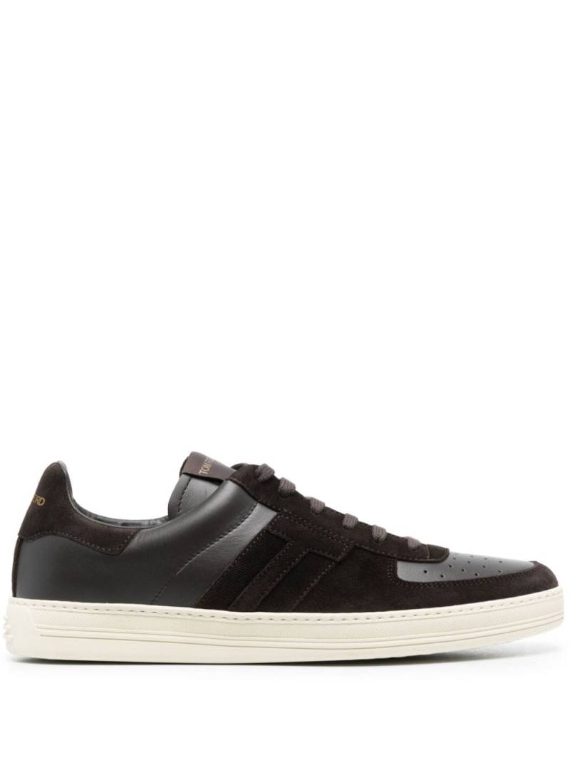 TOM FORD Radcliffe panelled leather sneakers - Brown von TOM FORD