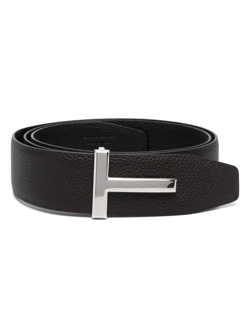 TOM FORD T-buckle reversible leather belt - Brown von TOM FORD