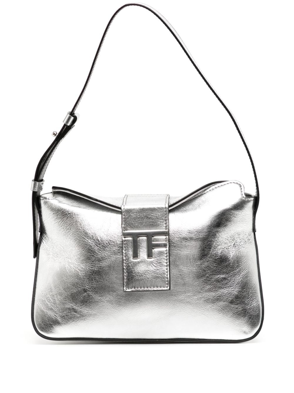 TOM FORD TB monogram-plaque leather tote bag - Silver von TOM FORD