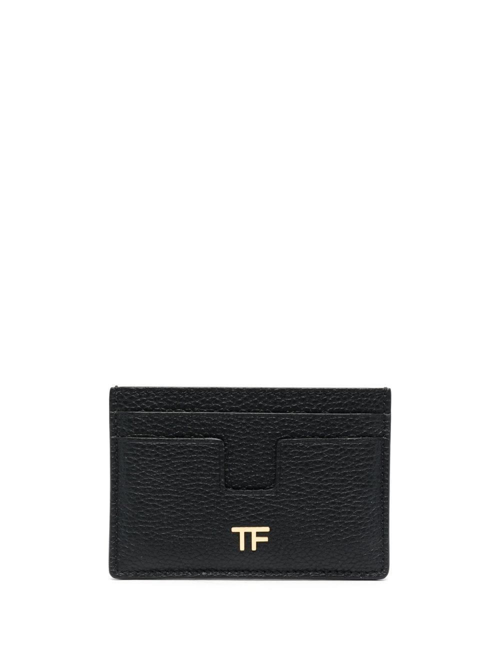 TOM FORD TF-plaque leather cardholder - Black von TOM FORD