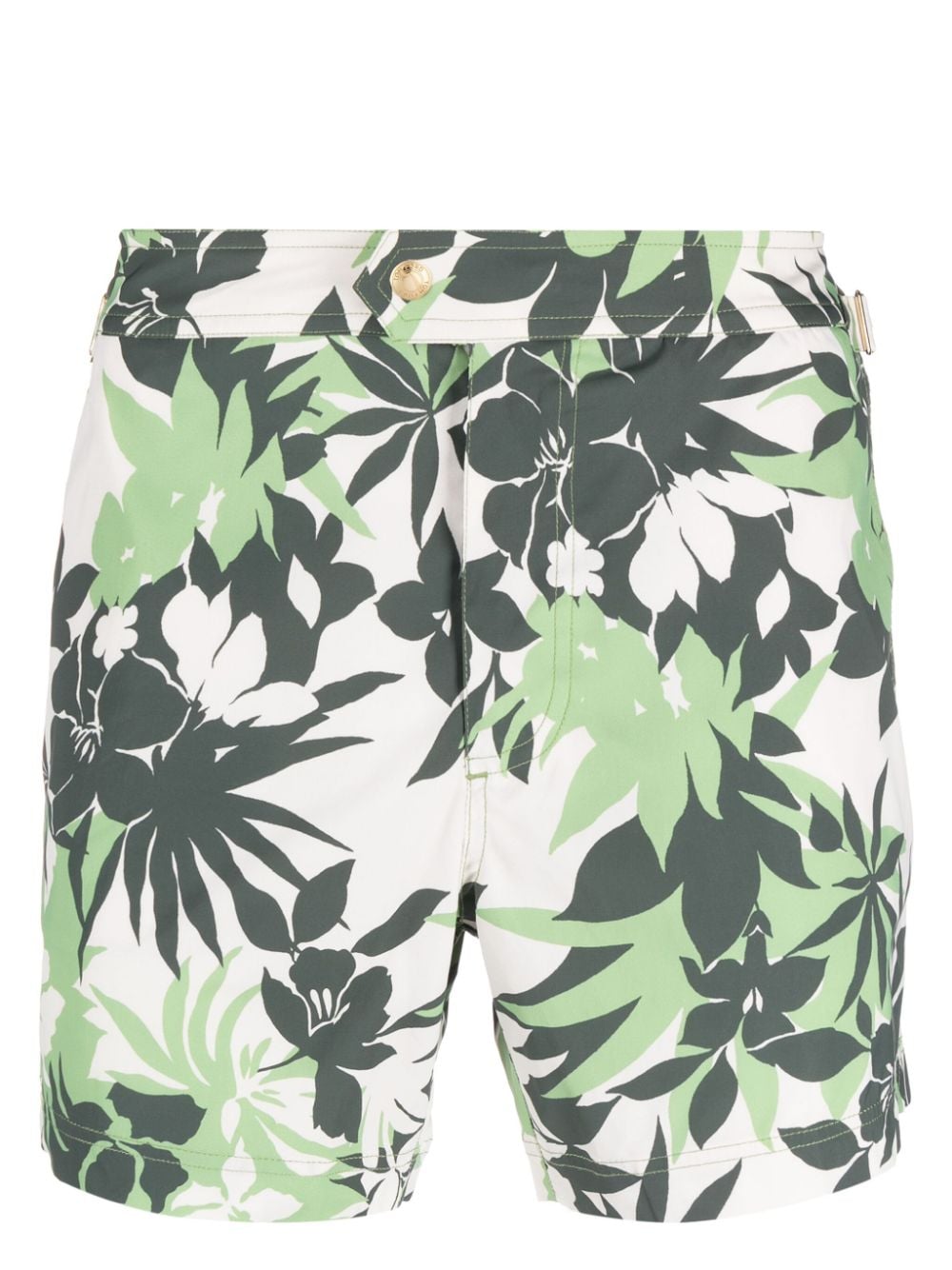 TOM FORD Tropical Flower-print swim shorts - Green von TOM FORD