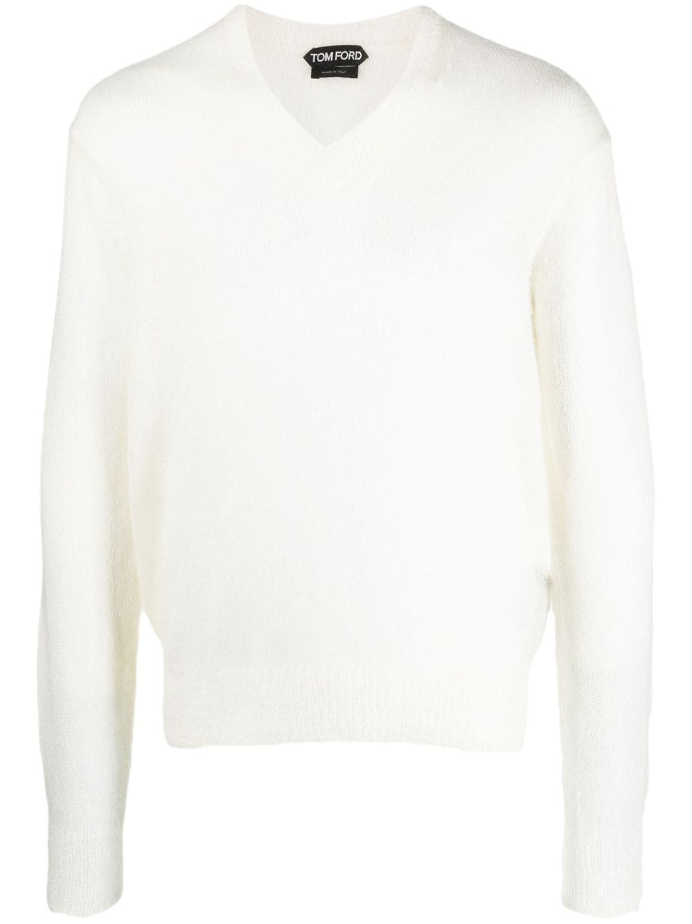 TOM FORD V-neck knitted jumper - White von TOM FORD