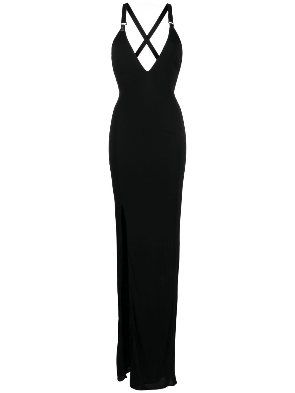 TOM FORD V-neck side-slit maxi dress - Black von TOM FORD