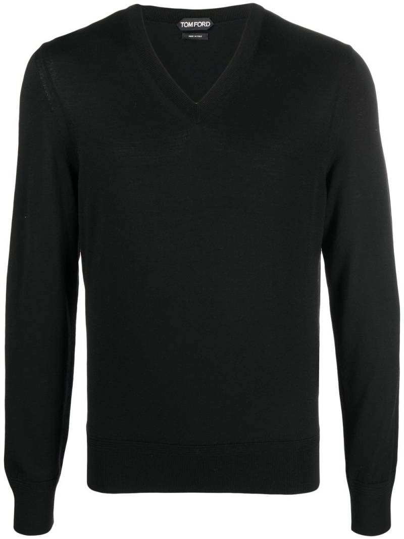 TOM FORD V-neck wool jumper - Black von TOM FORD