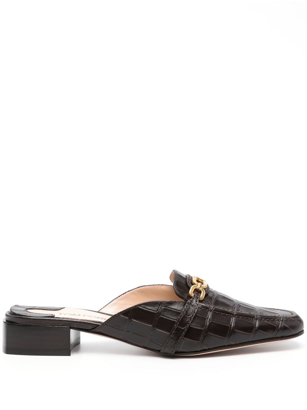 TOM FORD Whitney leather mules - Brown von TOM FORD