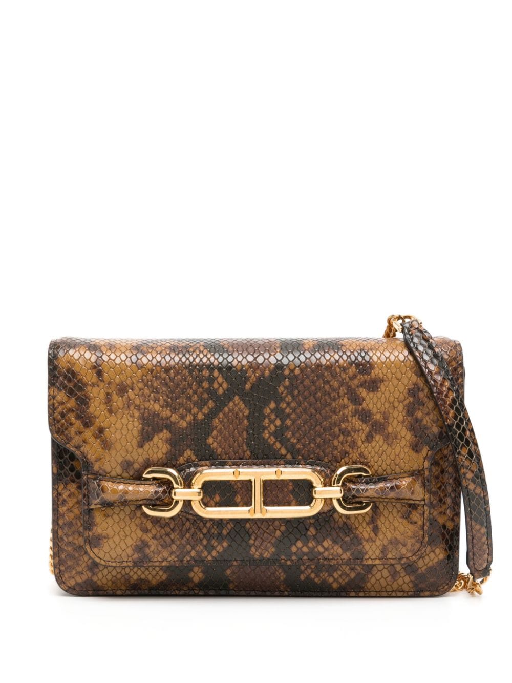 TOM FORD Whitney snakeskin-effect cross body bag - Brown von TOM FORD