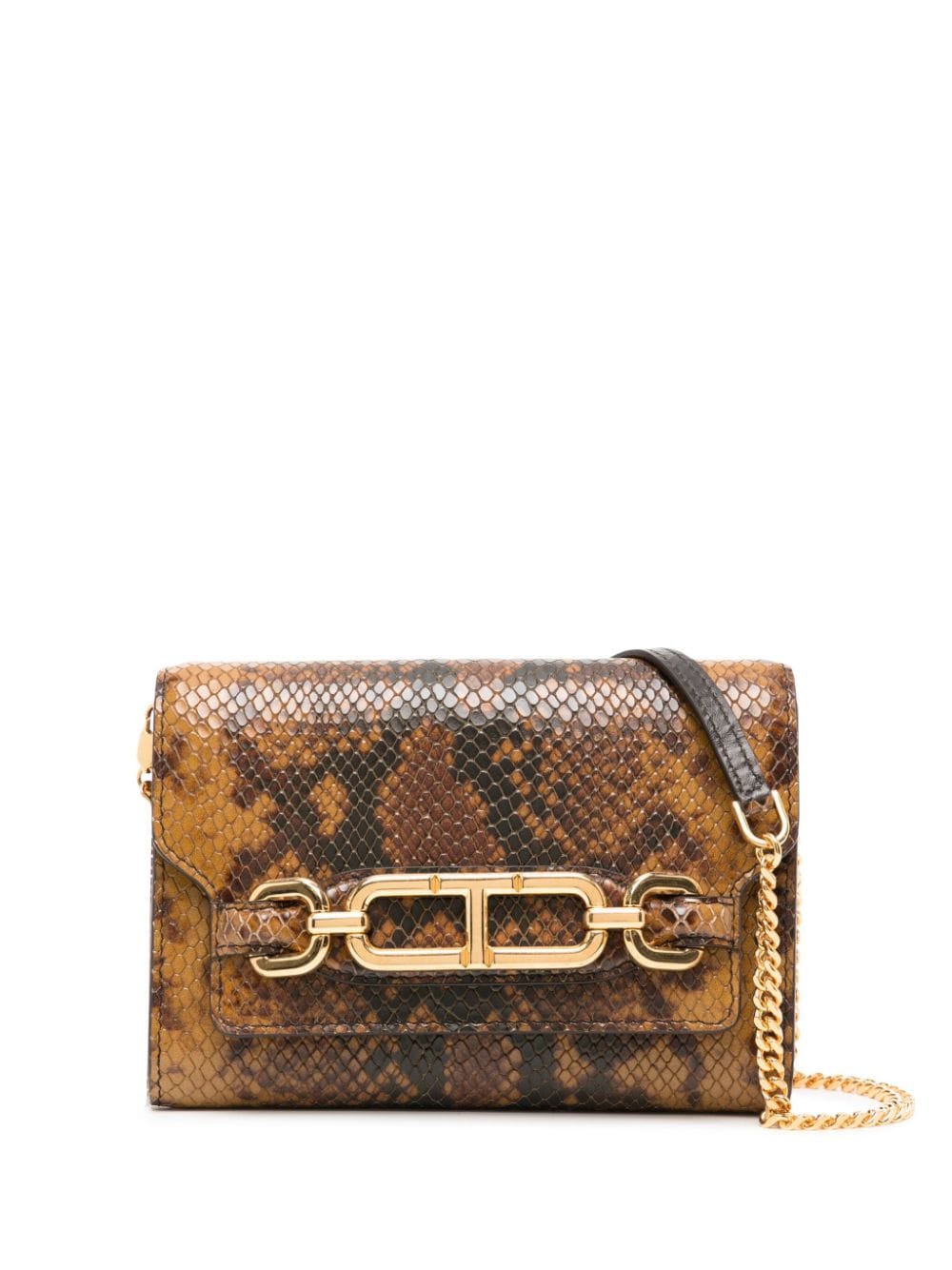 TOM FORD Whitney snakeskin-effect leather mini bag - Brown von TOM FORD