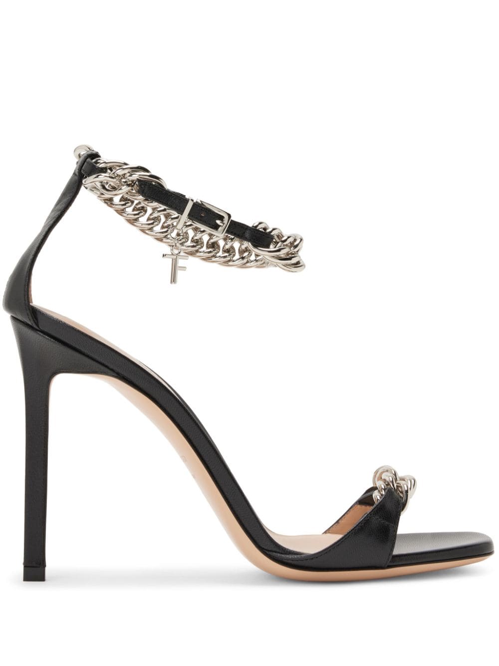 TOM FORD Zenith 105mm leather sandals - Black von TOM FORD