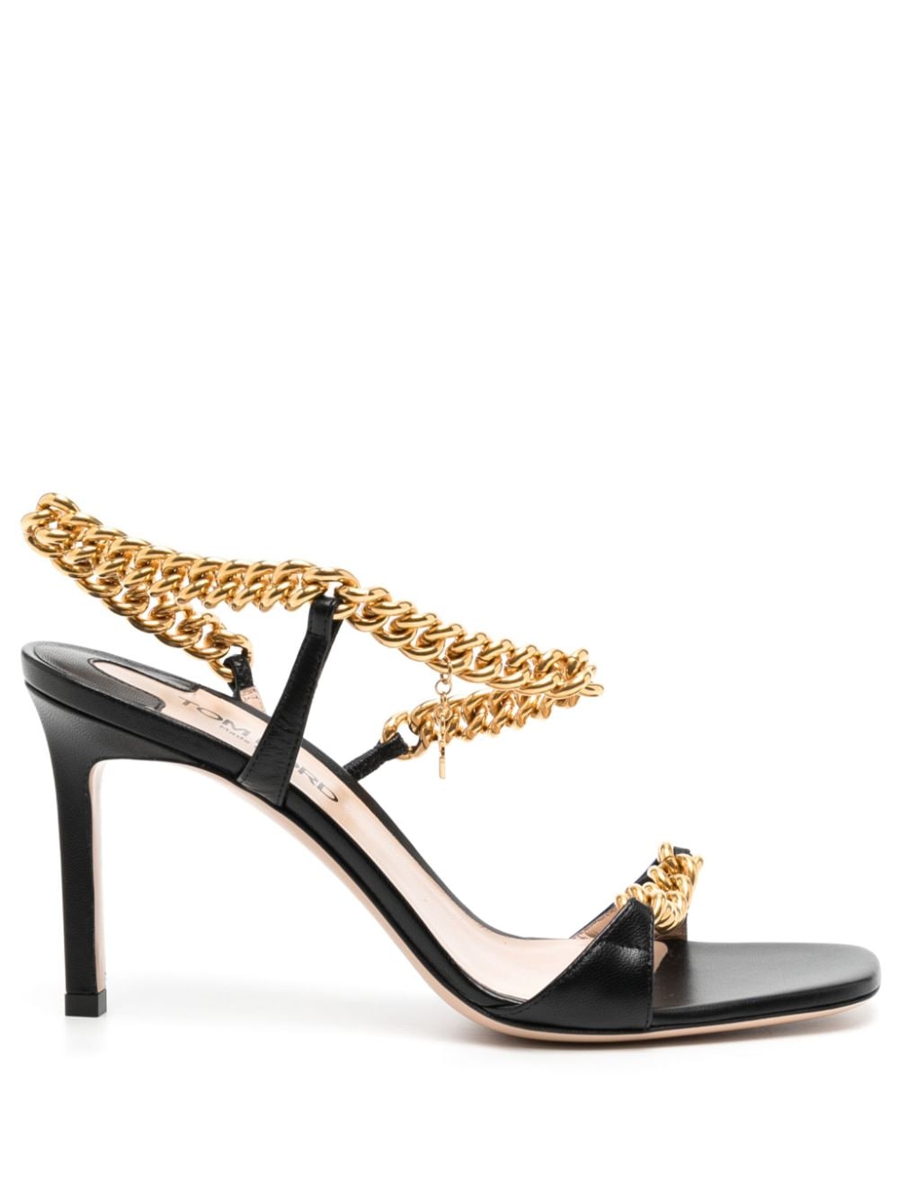 TOM FORD Zenith 90mm leather sandals - Black von TOM FORD