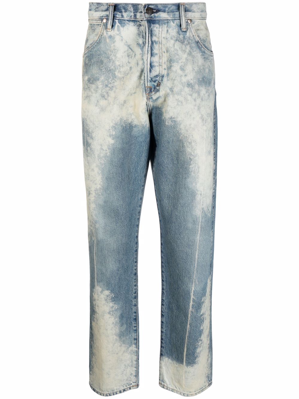 TOM FORD acid wash straight-leg jeans - Blue von TOM FORD