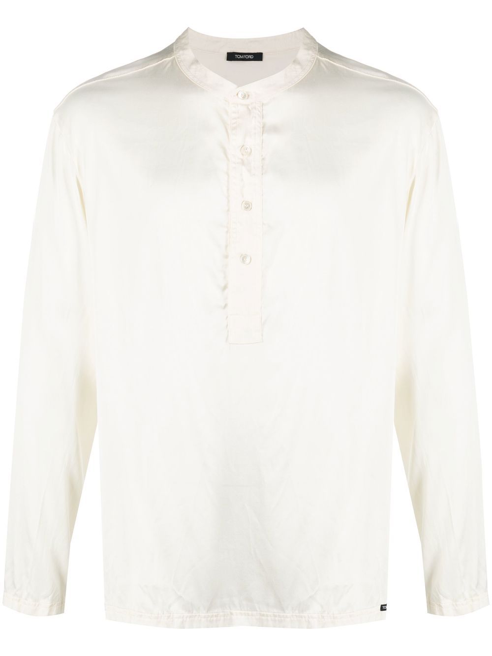 TOM FORD button-placket satin shirt - Neutrals von TOM FORD