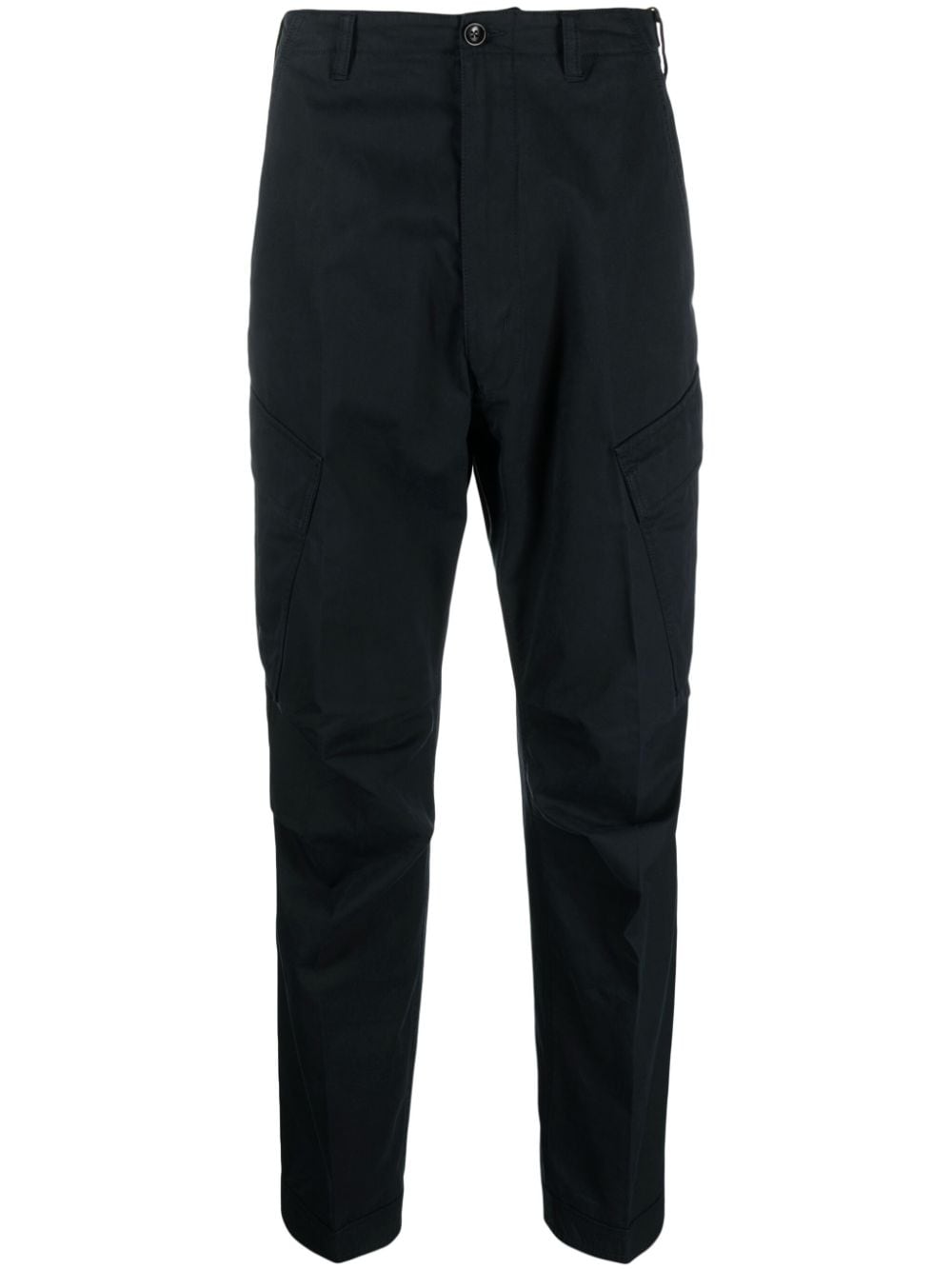 TOM FORD cargo-pockets straight-leg cotton trousers - Blue von TOM FORD