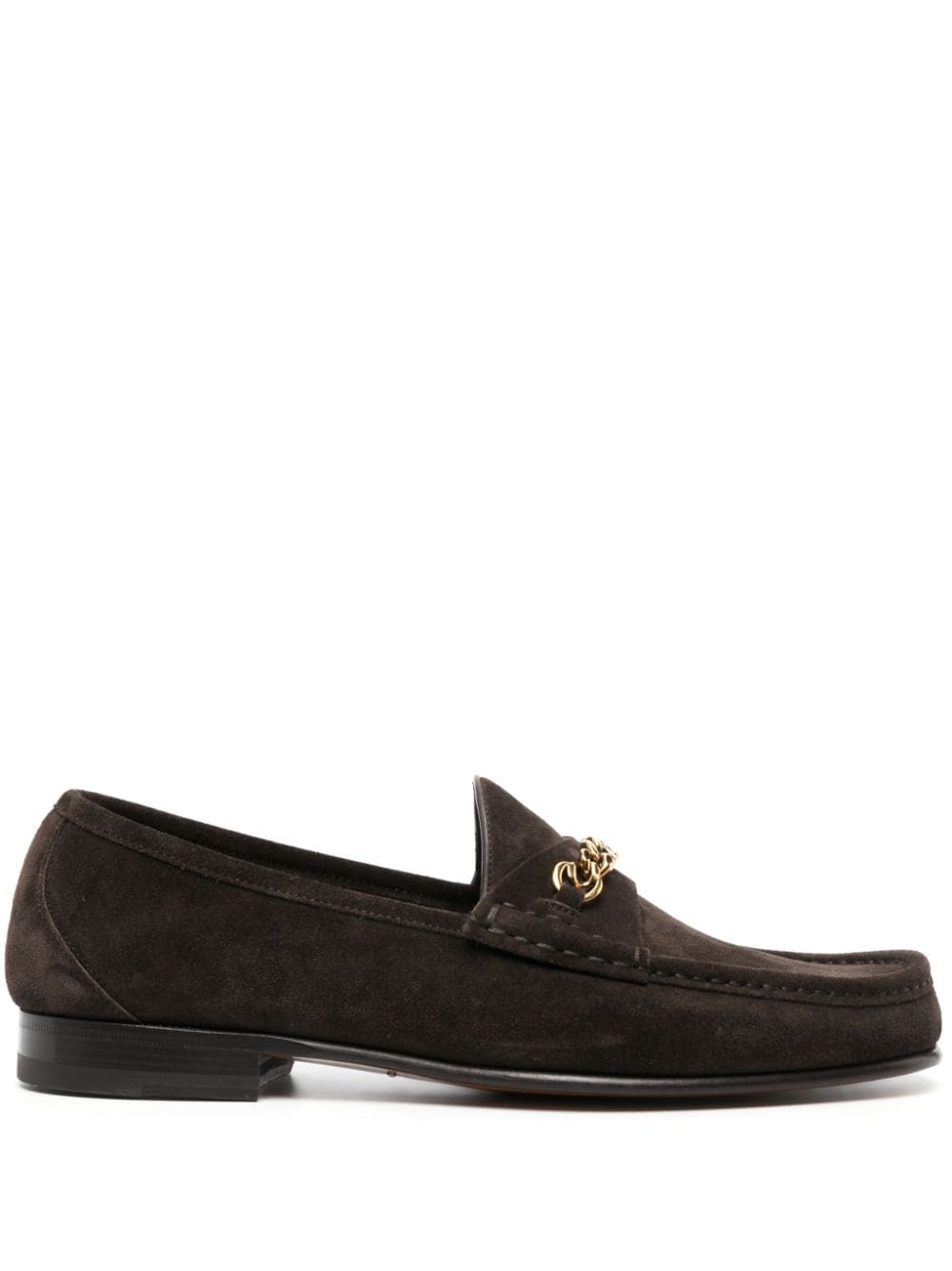 TOM FORD chain suede loafers - Brown von TOM FORD