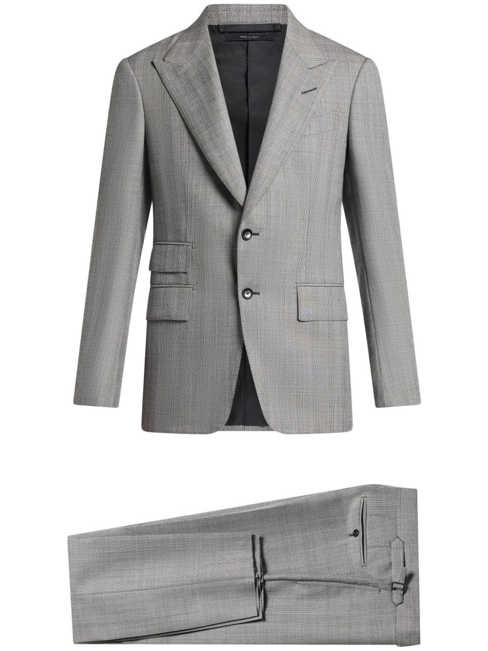 TOM FORD check-pattern single-breasted suit - Grey von TOM FORD