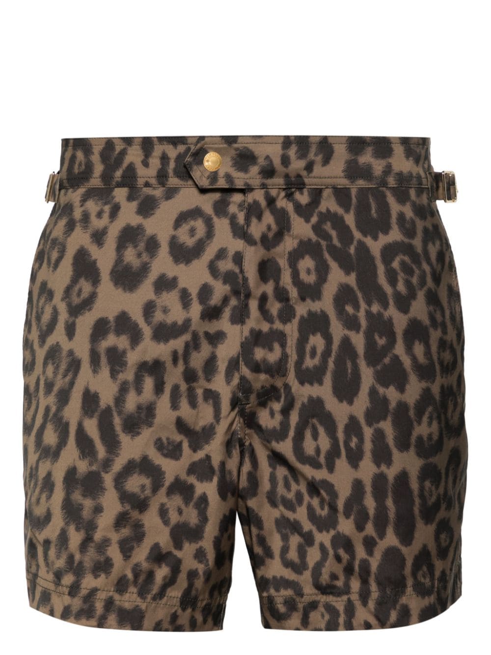 TOM FORD cheetah-print swim shorts - Brown von TOM FORD