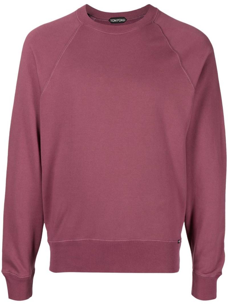 TOM FORD crew-neck cotton jumper - Purple von TOM FORD