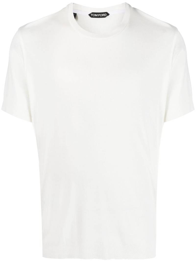 TOM FORD crew-neck lyocell-blend T-shirt - White von TOM FORD