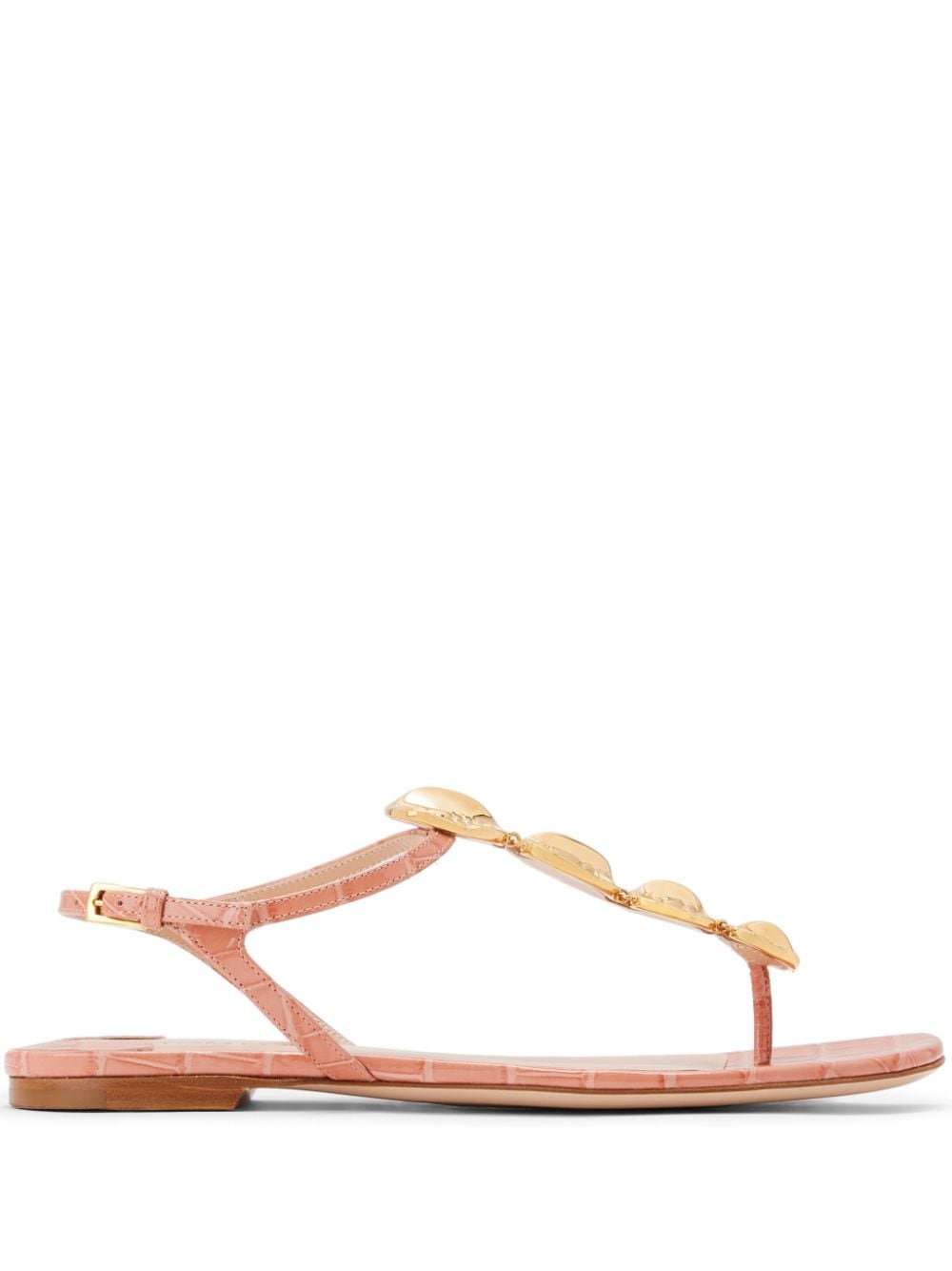 TOM FORD crocodile-embossed leather sandals - Pink von TOM FORD
