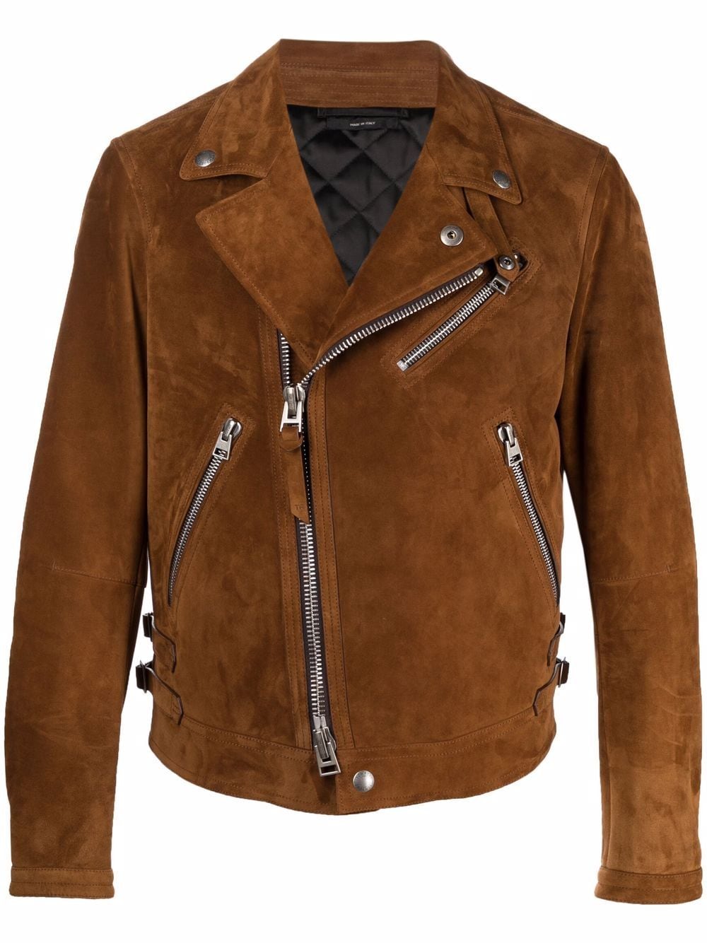 TOM FORD double-breasted biker jacket - Brown von TOM FORD
