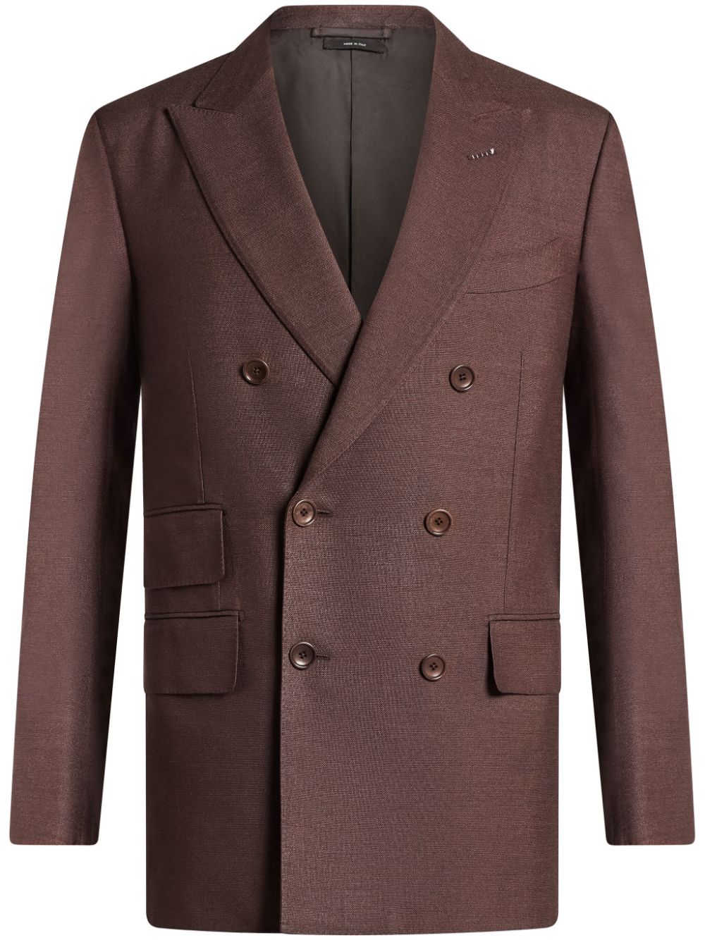 TOM FORD double-breasted silk blazer - Brown von TOM FORD