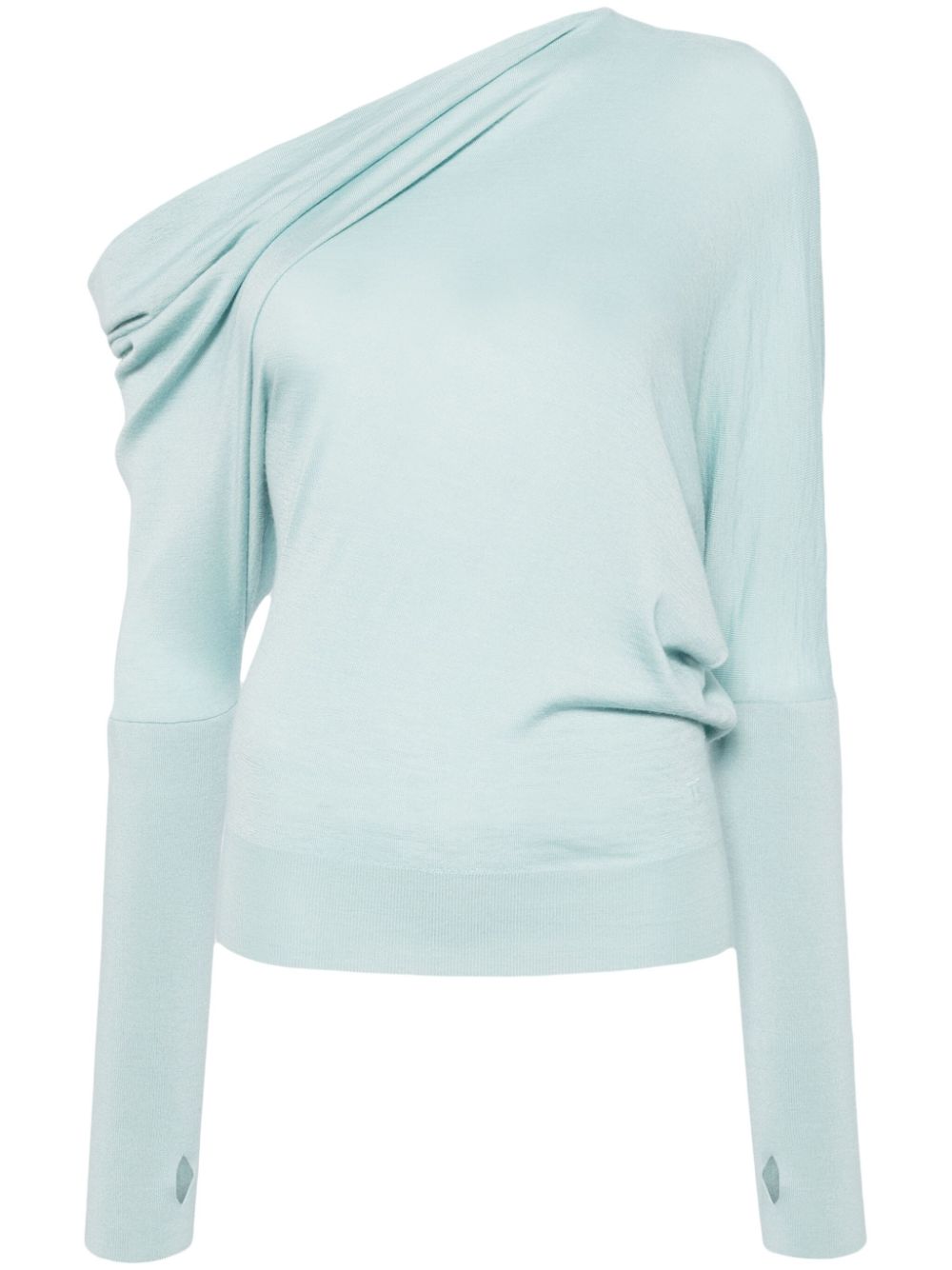 TOM FORD draped one-shoulder jumper - Blue von TOM FORD