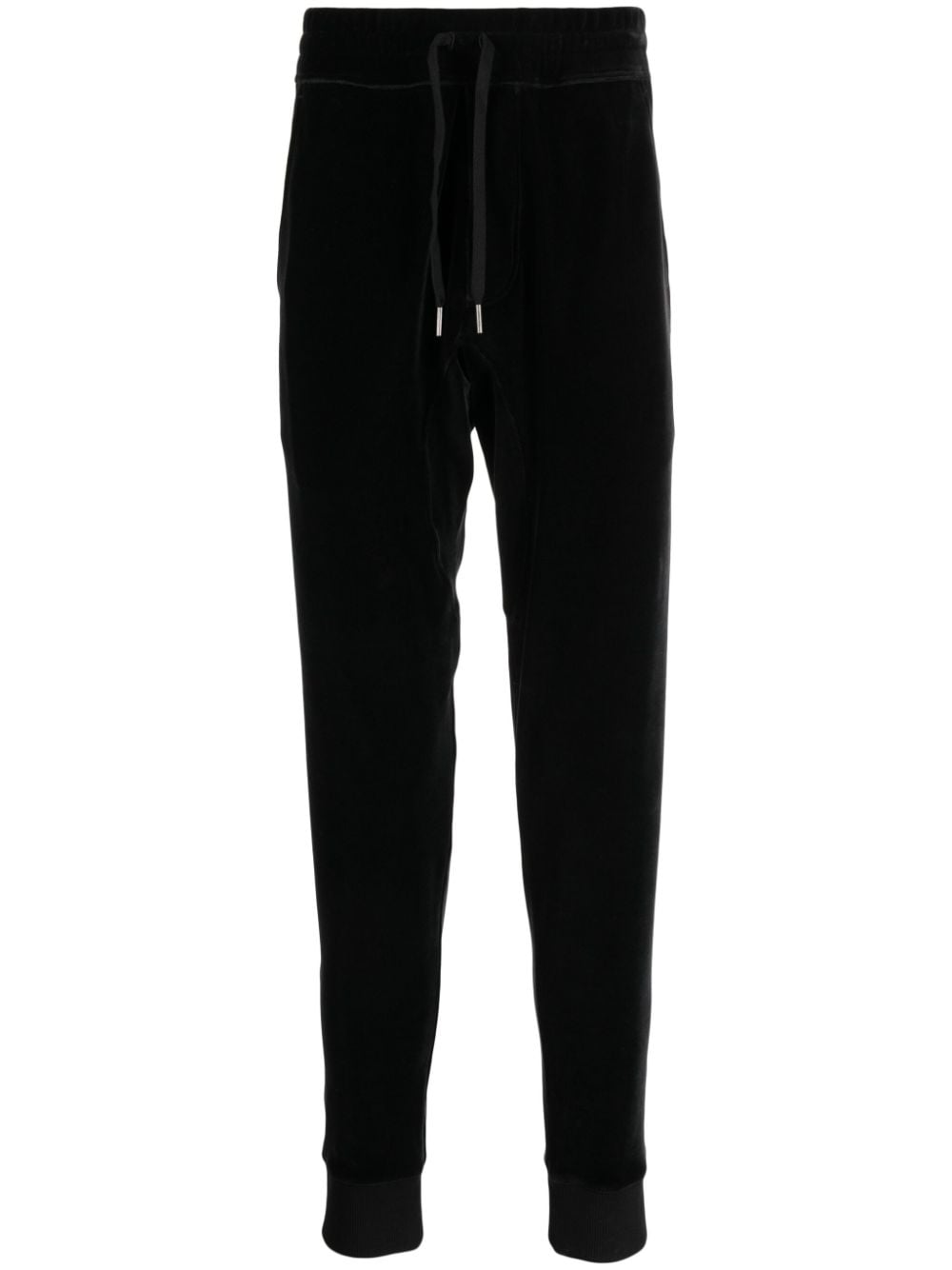 TOM FORD drawstring velvet track pants - Black von TOM FORD