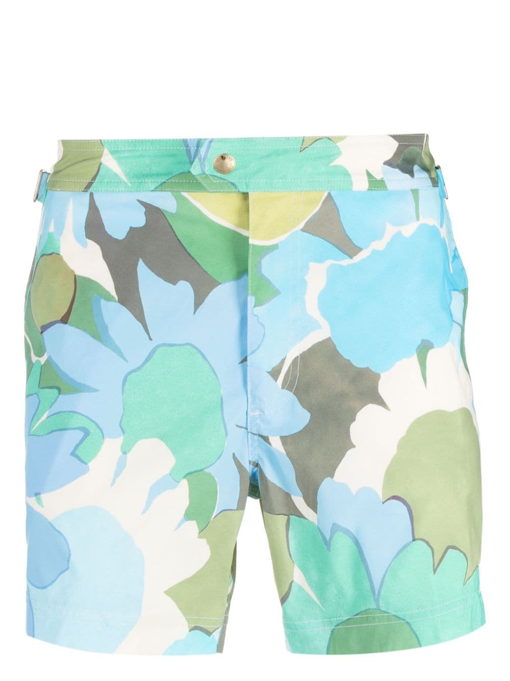 TOM FORD floral-print swim shorts - Blue von TOM FORD