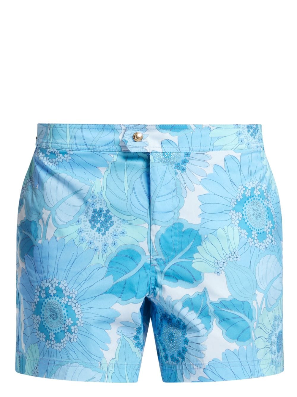 TOM FORD floral-print swim shorts - Blue von TOM FORD